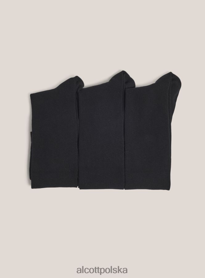 Akcesoria Alcott zestaw 3 skarpetek bk1 czarny mężczyźni 2TXFF61002