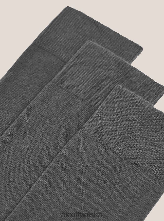 Akcesoria Alcott zestaw 3 skarpetek bk1 czarny mężczyźni 2TXFF6747