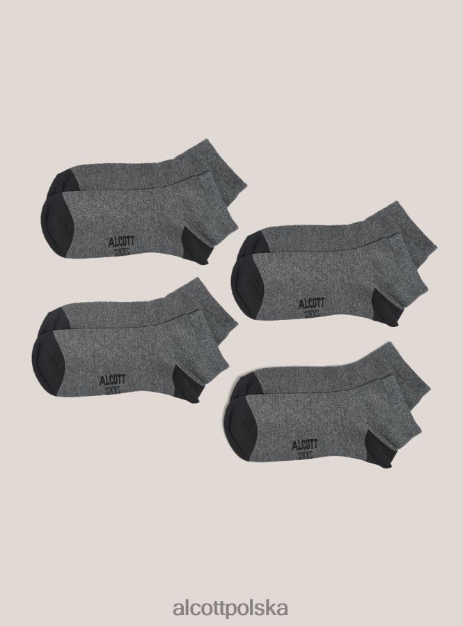 Akcesoria Alcott zestaw 4 par skarpetek z kontrastowymi detalami bk1 czarny mężczyźni 2TXFF6809