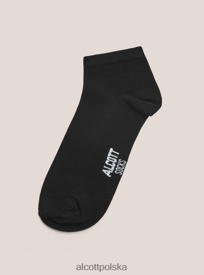 Akcesoria Alcott zestaw 4 par skarpetek z kontrastowymi detalami bk1 czarny mężczyźni 2TXFF6877