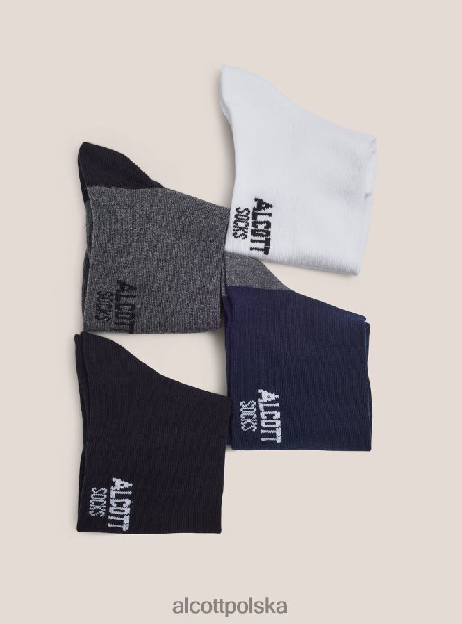 Akcesoria Alcott zestaw 4 podstawowych paia calzini unikalny mężczyźni 2TXFF61184