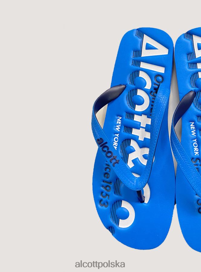 buty Alcott klapki z logo niebieska marynarka wojenna mężczyźni 2TXFF61197