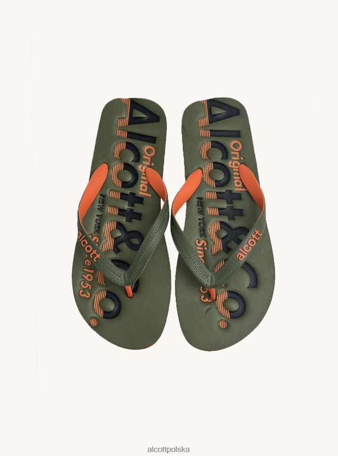 buty Alcott klapki z logo niebieska marynarka wojenna mężczyźni 2TXFF6810