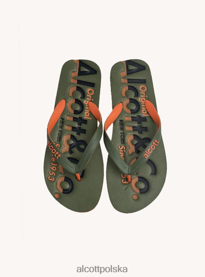 buty Alcott klapki z logo niebieska marynarka wojenna mężczyźni 2TXFF6810