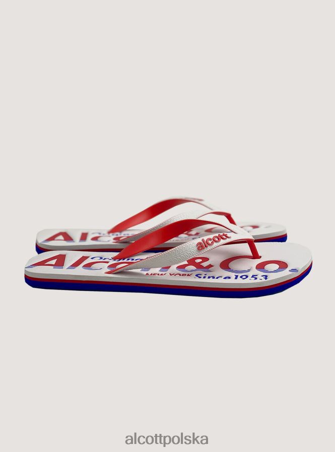 buty Alcott klapki z logo niebieska marynarka wojenna mężczyźni 2TXFF6811