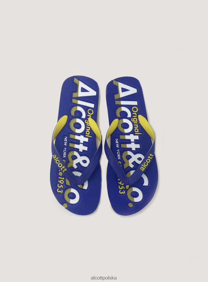 buty Alcott klapki z logo niebieska marynarka wojenna mężczyźni 2TXFF6879