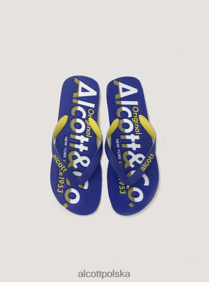 buty Alcott klapki z logo niebieska marynarka wojenna mężczyźni 2TXFF6879