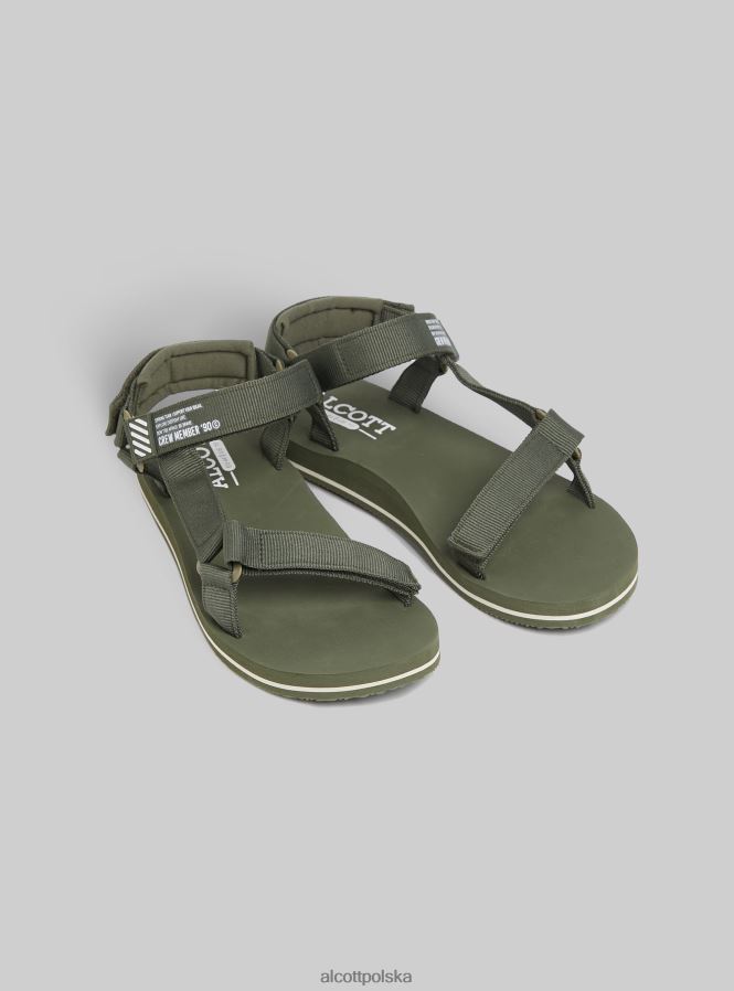 buty Alcott sandali w gomma con chiusura a strappo bk1 czarny mężczyźni 2TXFF6602