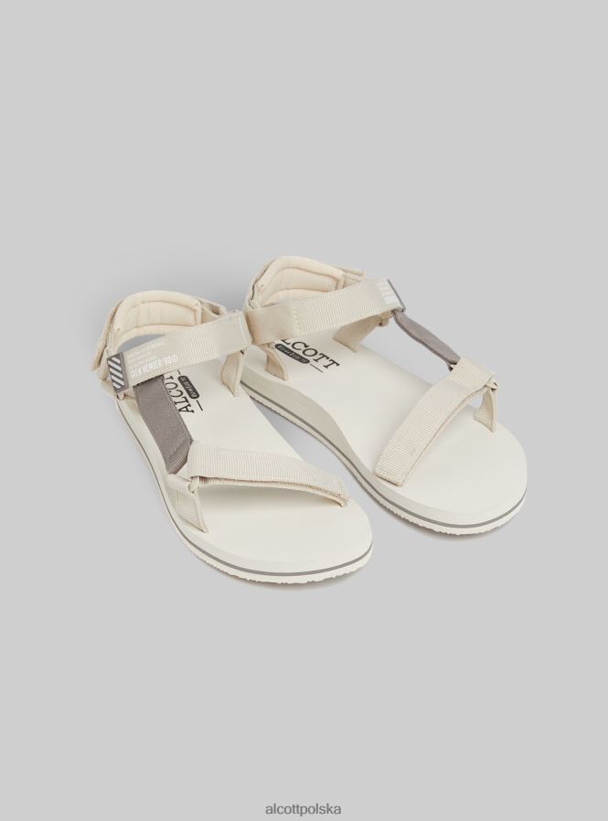 buty Alcott sandali w gomma con chiusura a strappo bk1 czarny mężczyźni 2TXFF6619