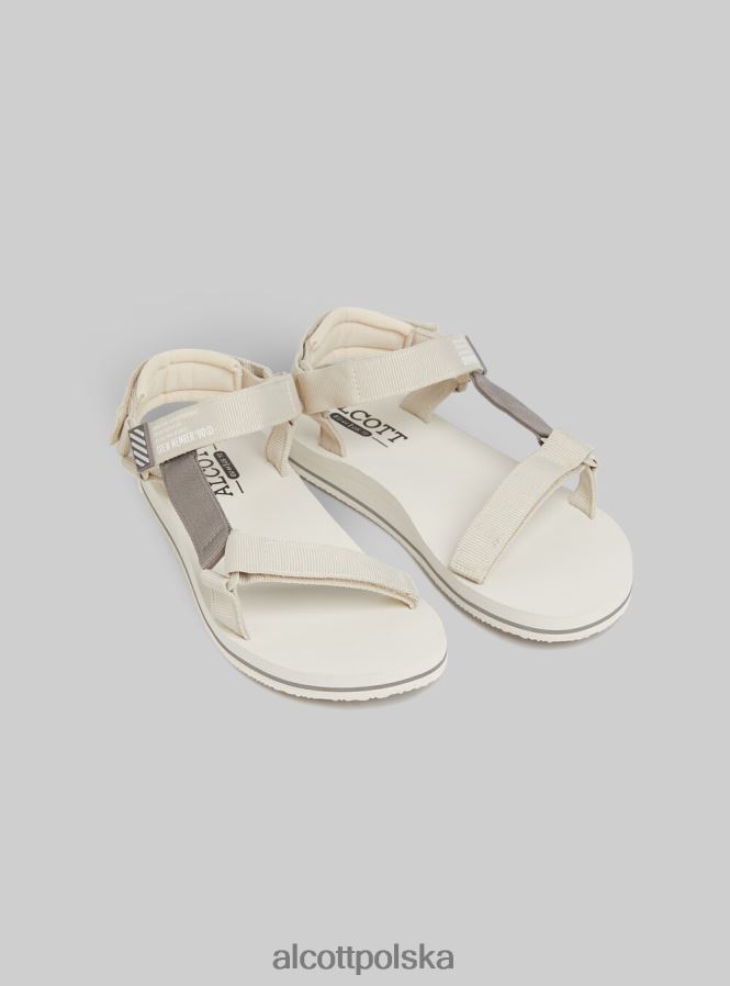 buty Alcott sandali w gomma con chiusura a strappo bk1 czarny mężczyźni 2TXFF6619