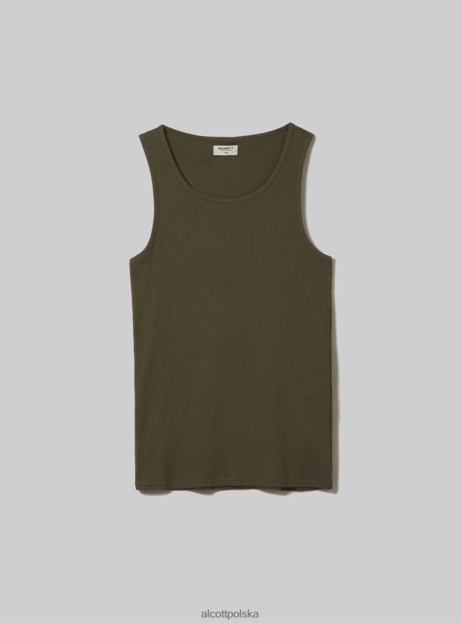 odzież Alcott canotta w żebrze w tinta unita wh1 ecru mężczyźni 2TXFF6805