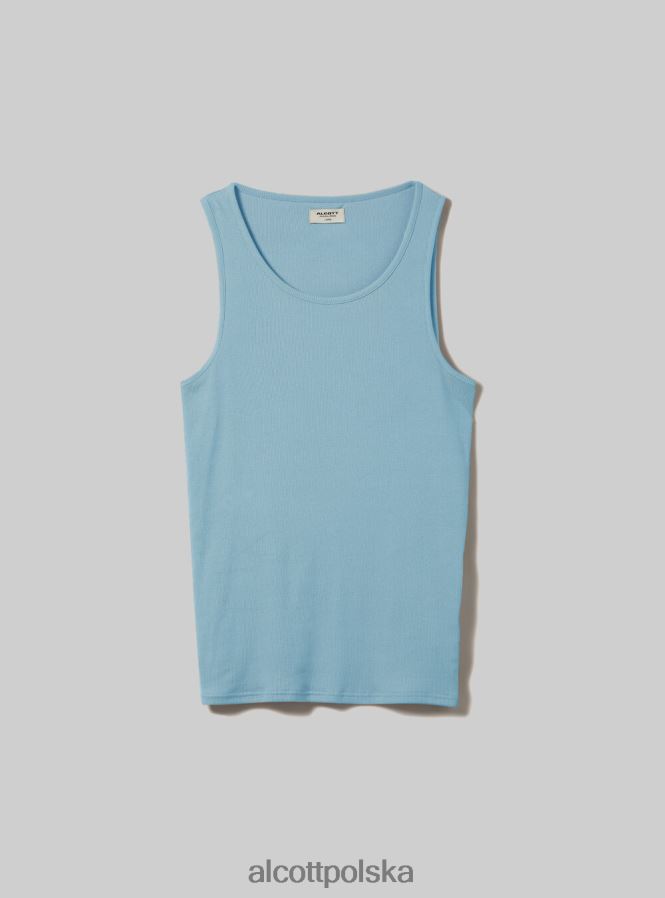 odzież Alcott canotta w żebrze w tinta unita wh1 ecru mężczyźni 2TXFF6888
