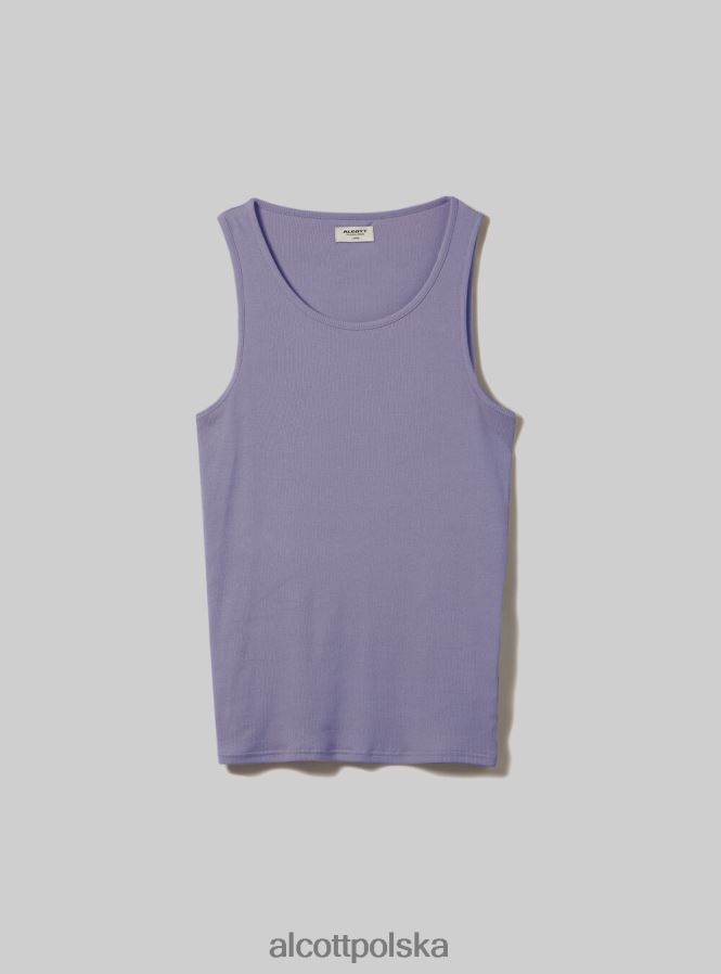 odzież Alcott canotta w żebrze w tinta unita wh1 ecru mężczyźni 2TXFF6929