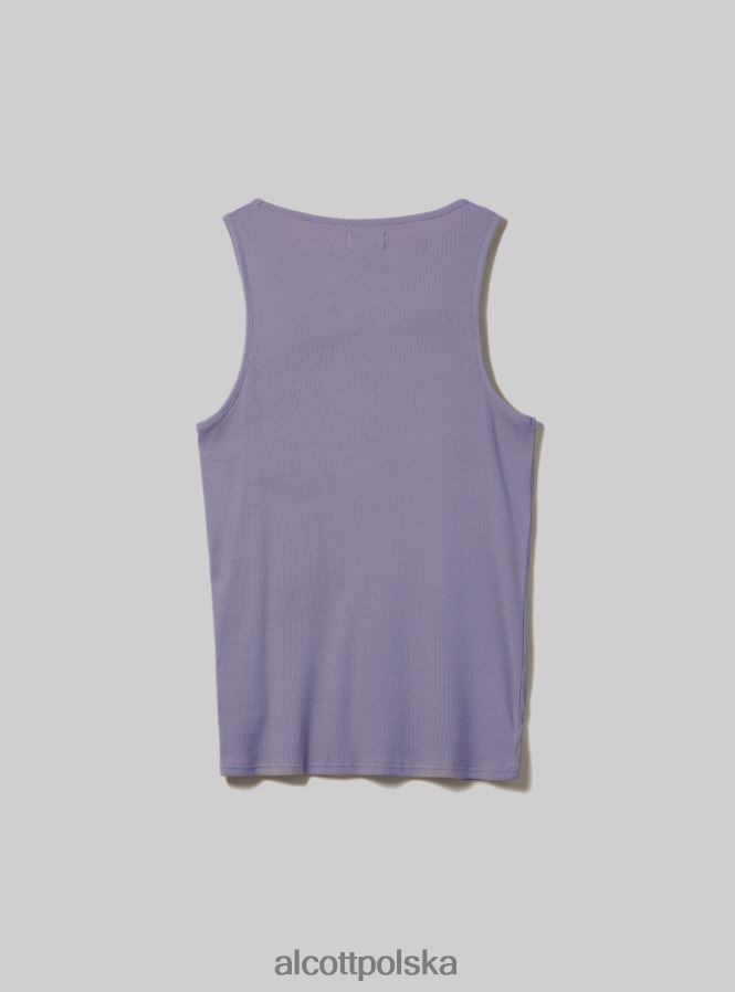 odzież Alcott canotta w żebrze w tinta unita wh1 ecru mężczyźni 2TXFF6929