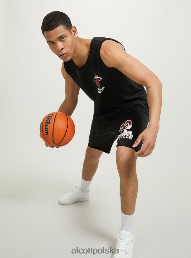 odzież Alcott koszulka NBA bk1 czarny mężczyźni 2TXFF6986