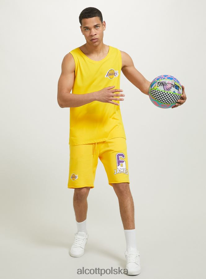 odzież Alcott koszulka NBA tak, żółty średni mężczyźni 2TXFF61100