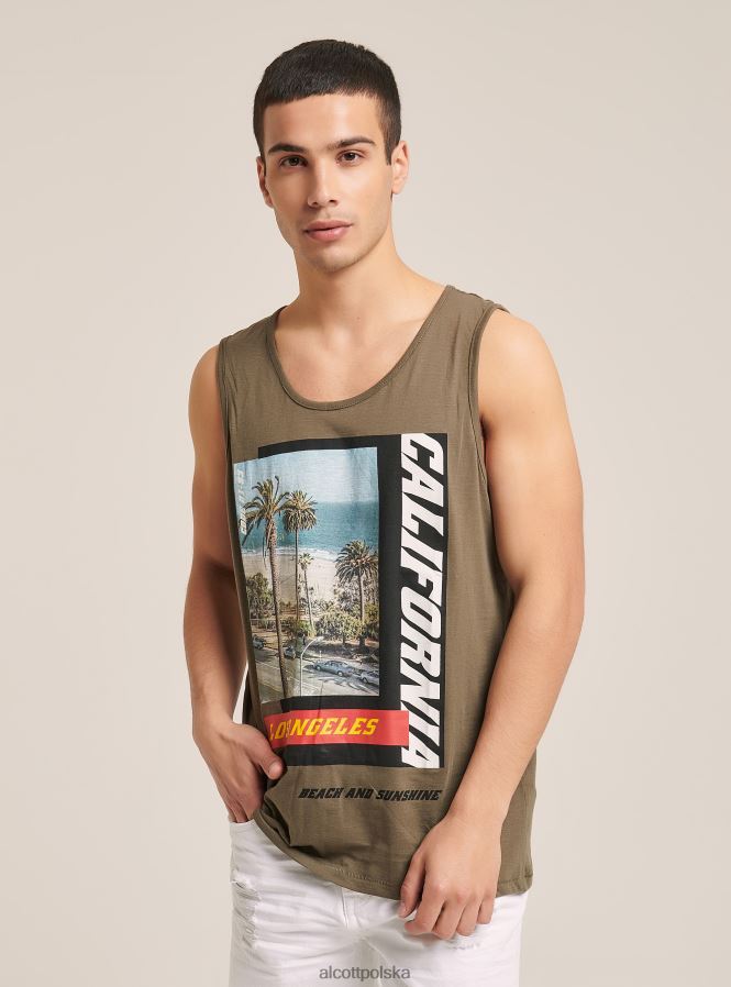 odzież Alcott koszulka z krótkim rękawem i nadrukiem biały mężczyźni 2TXFF61063