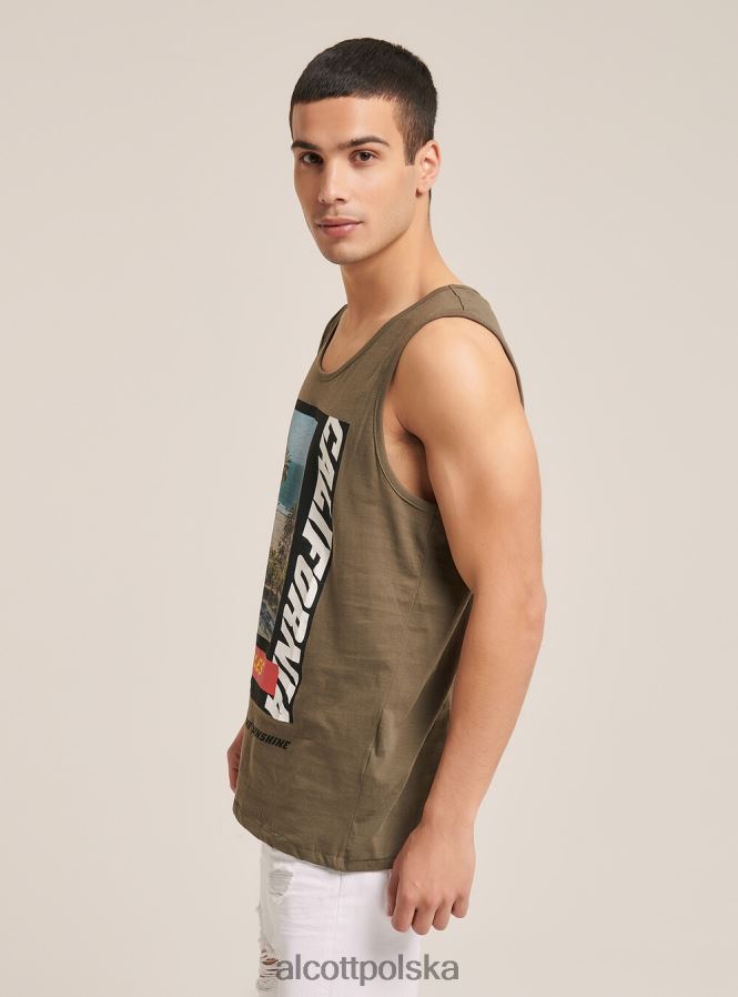 odzież Alcott koszulka z krótkim rękawem i nadrukiem biały mężczyźni 2TXFF61063