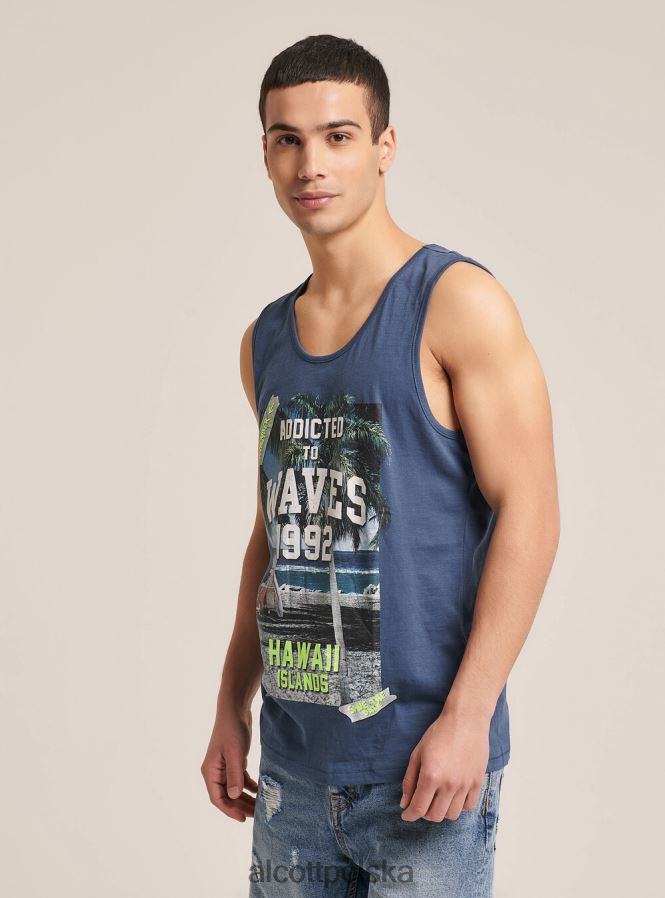 odzież Alcott koszulka z krótkim rękawem i nadrukiem biały mężczyźni 2TXFF61189