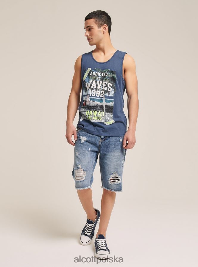 odzież Alcott koszulka z krótkim rękawem i nadrukiem biały mężczyźni 2TXFF61189