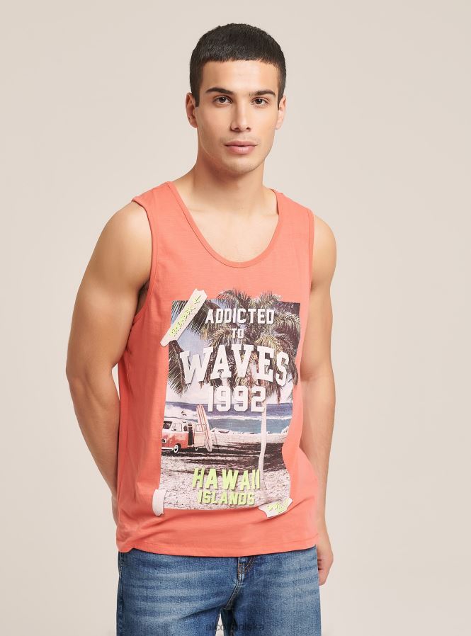 odzież Alcott koszulka z krótkim rękawem i nadrukiem biały mężczyźni 2TXFF6955