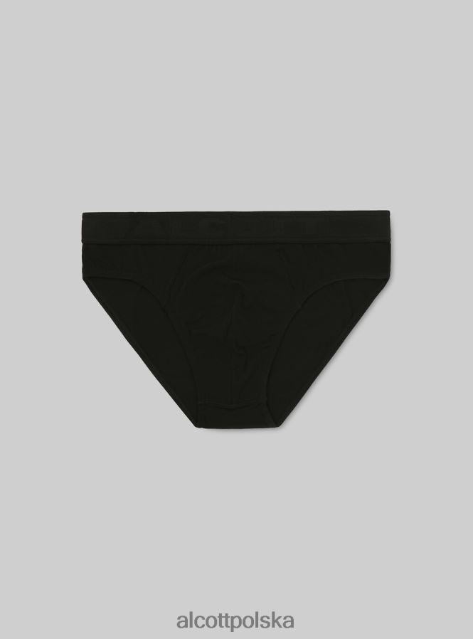 odzież Alcott Elastyczne bawełniane figi z logo bk1 czarny mężczyźni 2TXFF61065