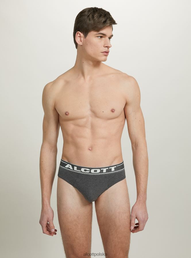 odzież Alcott Elastyczne bawełniane figi z logo bk1 czarny mężczyźni 2TXFF61131