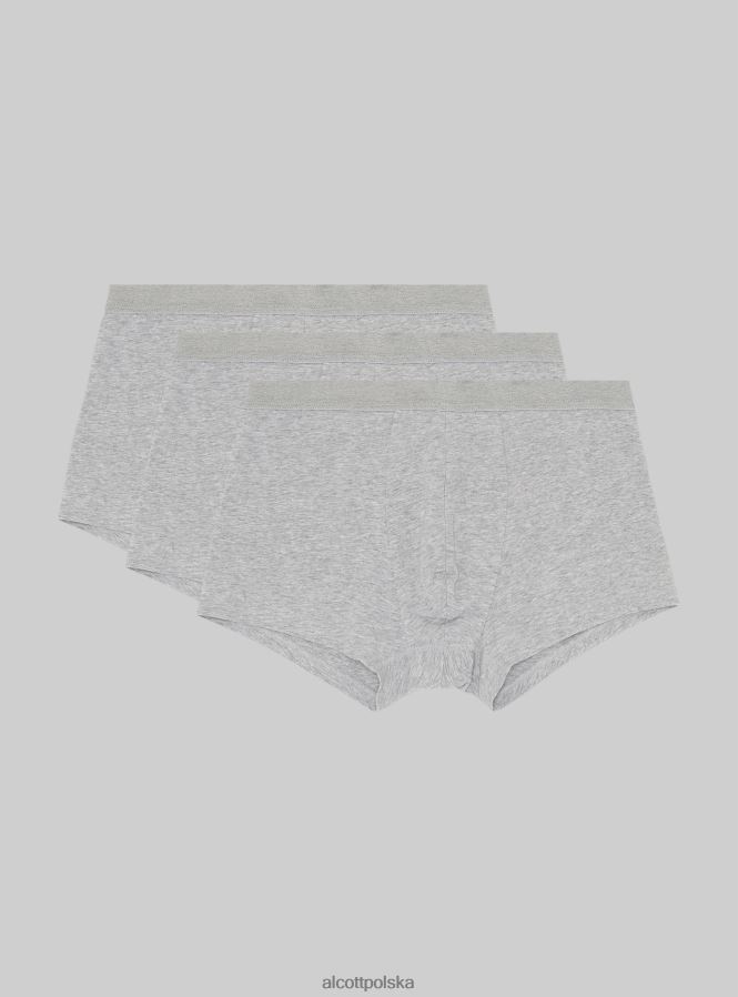 odzież Alcott zestaw 3 par bokserek z elastycznej bawełny bk1/mgy2/mgy1 mężczyźni 2TXFF61144