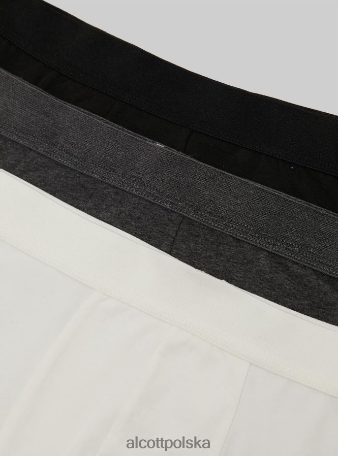 odzież Alcott zestaw 3 par bokserek z elastycznej bawełny bk1/mgy2/mgy1 mężczyźni 2TXFF6776