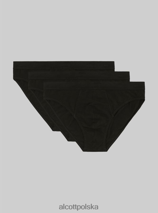 odzież Alcott zestaw 3 par fig bawełnianych ze stretchem bk1/mgy2/mgy1 mężczyźni 2TXFF61003