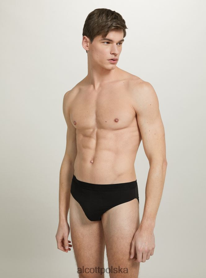 odzież Alcott zestaw 3 par fig bawełnianych ze stretchem bk1/mgy2/mgy1 mężczyźni 2TXFF61003