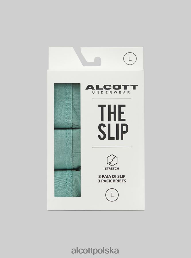 odzież Alcott zestaw 3 par fig bawełnianych ze stretchem bk1/mgy2/mgy1 mężczyźni 2TXFF61056