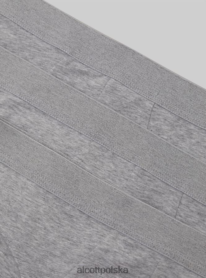 odzież Alcott zestaw 3 par fig bawełnianych ze stretchem bk1/mgy2/mgy1 mężczyźni 2TXFF61089