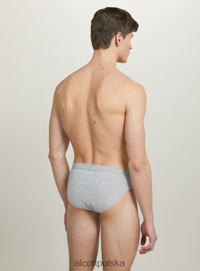 odzież Alcott zestaw 3 par fig bawełnianych ze stretchem bk1/mgy2/mgy1 mężczyźni 2TXFF61089