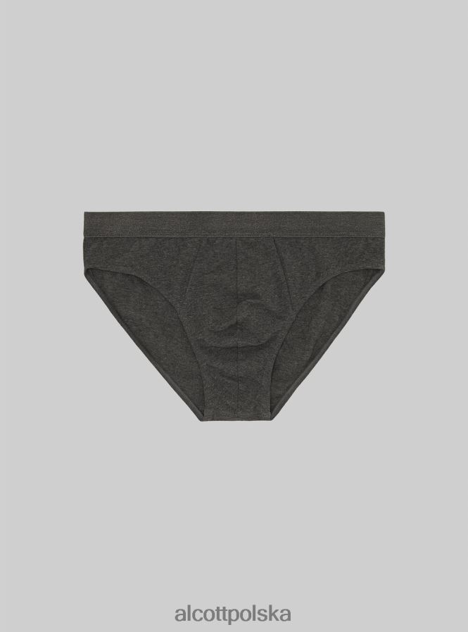 odzież Alcott zestaw 3 par fig bawełnianych ze stretchem bk1/mgy2/mgy1 mężczyźni 2TXFF61115