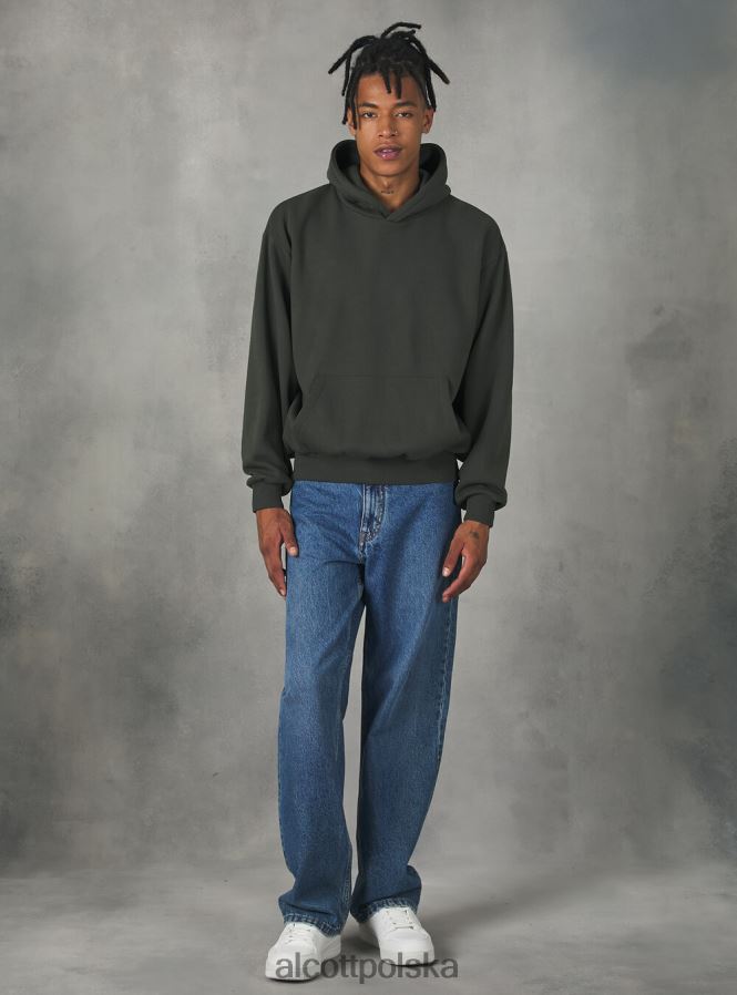 odzież Alcott Bluza z kapturem o pudełkowym kroju średni piasek sa2 mężczyźni 2TXFF61009