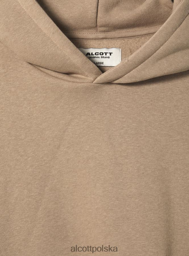 odzież Alcott Bluza z kapturem o pudełkowym kroju średni piasek sa2 mężczyźni 2TXFF61165