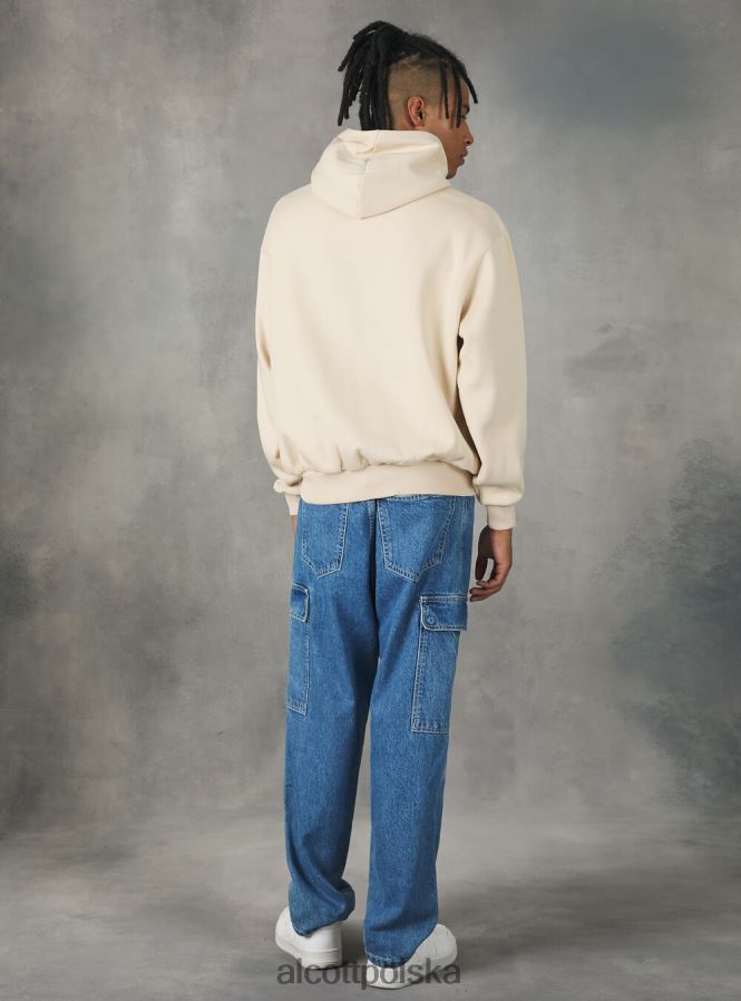 odzież Alcott Bluza z kapturem o pudełkowym kroju średni piasek sa2 mężczyźni 2TXFF6794