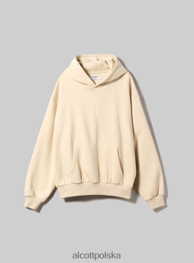 odzież Alcott Bluza z kapturem o pudełkowym kroju średni piasek sa2 mężczyźni 2TXFF6794