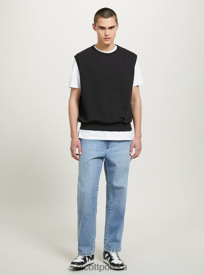 odzież Alcott Kamizelka Felpa o pudełkowym kroju bk1 czarny mężczyźni 2TXFF6644