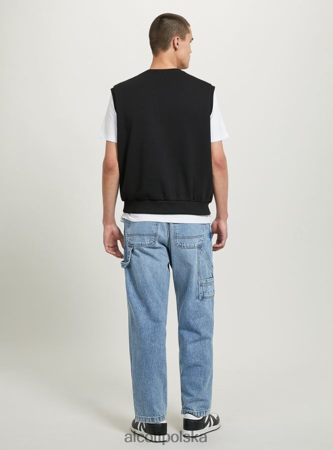 odzież Alcott Kamizelka Felpa o pudełkowym kroju bk1 czarny mężczyźni 2TXFF6644