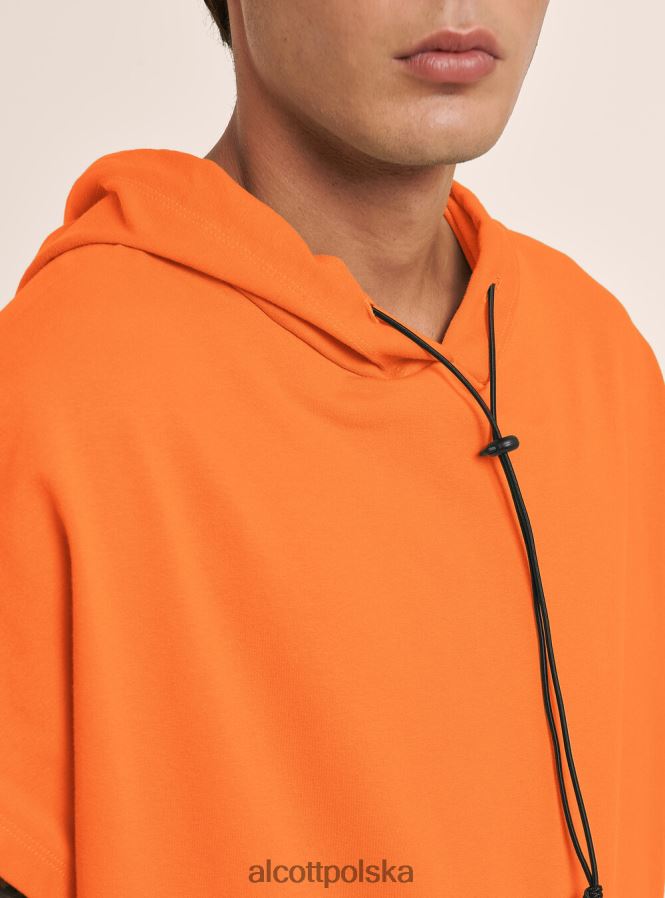 odzież Alcott bluza z kapturem bez rękawów lub3 pomarańczowe światło mężczyźni 2TXFF6873