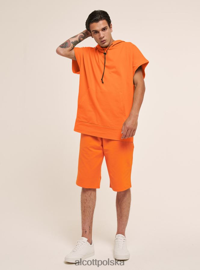 odzież Alcott bluza z kapturem bez rękawów lub3 pomarańczowe światło mężczyźni 2TXFF6873