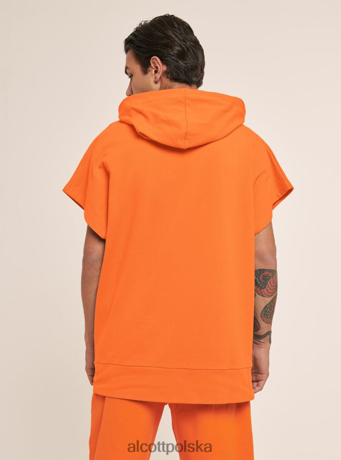 odzież Alcott bluza z kapturem bez rękawów lub3 pomarańczowe światło mężczyźni 2TXFF6873
