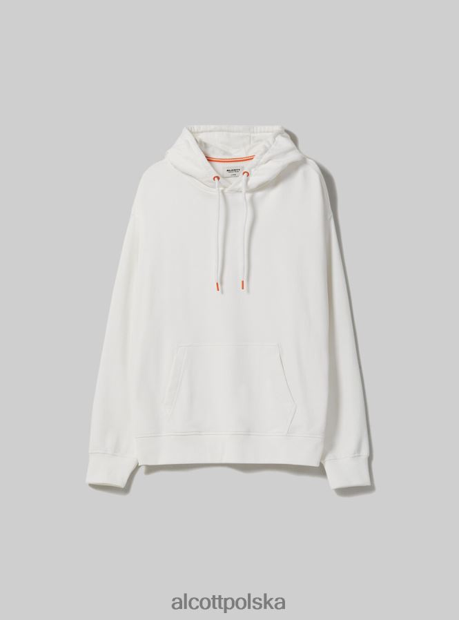 odzież Alcott bluza z kapturem i kieszenią kangurką wh1 ecru mężczyźni 2TXFF6661