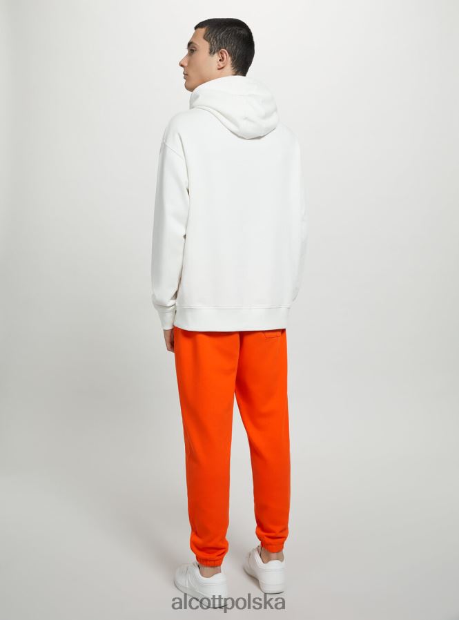 odzież Alcott bluza z kapturem i kieszenią kangurką wh1 ecru mężczyźni 2TXFF6661