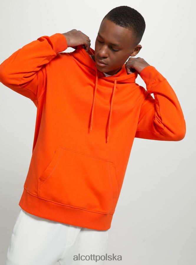 odzież Alcott bluza z kapturem i kieszenią kangurką wh1 ecru mężczyźni 2TXFF6666