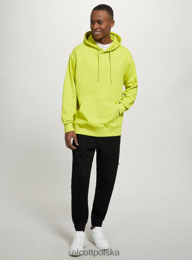 odzież Alcott bluza z kapturem i kieszenią kangurką wh1 ecru mężczyźni 2TXFF6677