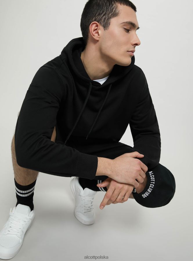 odzież Alcott bluza z kapturem i kieszenią kangurką wh1 ecru mężczyźni 2TXFF6682