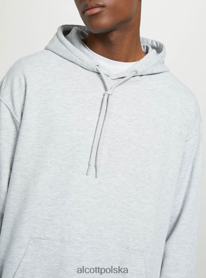 odzież Alcott bluza z kapturem i kieszenią kangurką wh1 ecru mężczyźni 2TXFF6683